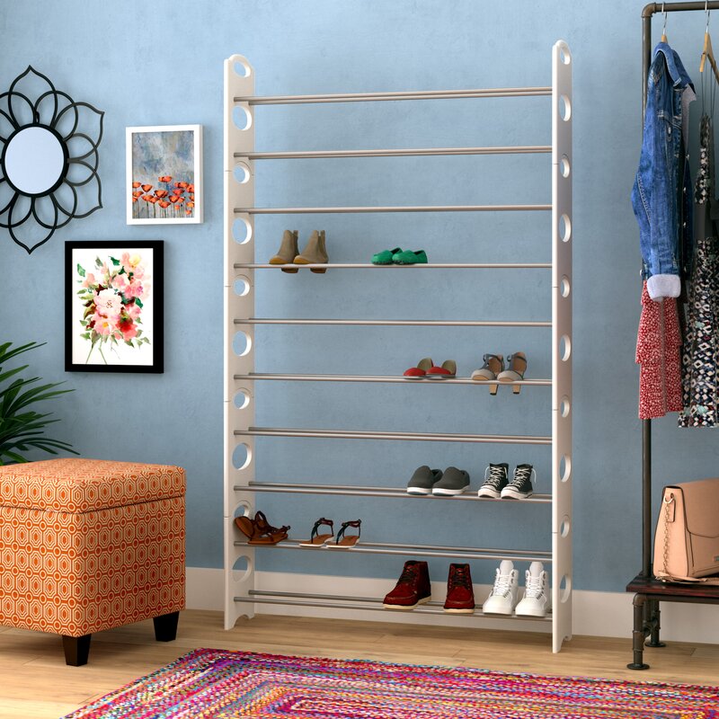 Rebrilliant 10-Tier Plastic 50 Pair Shoe Rack & Reviews | Wayfair